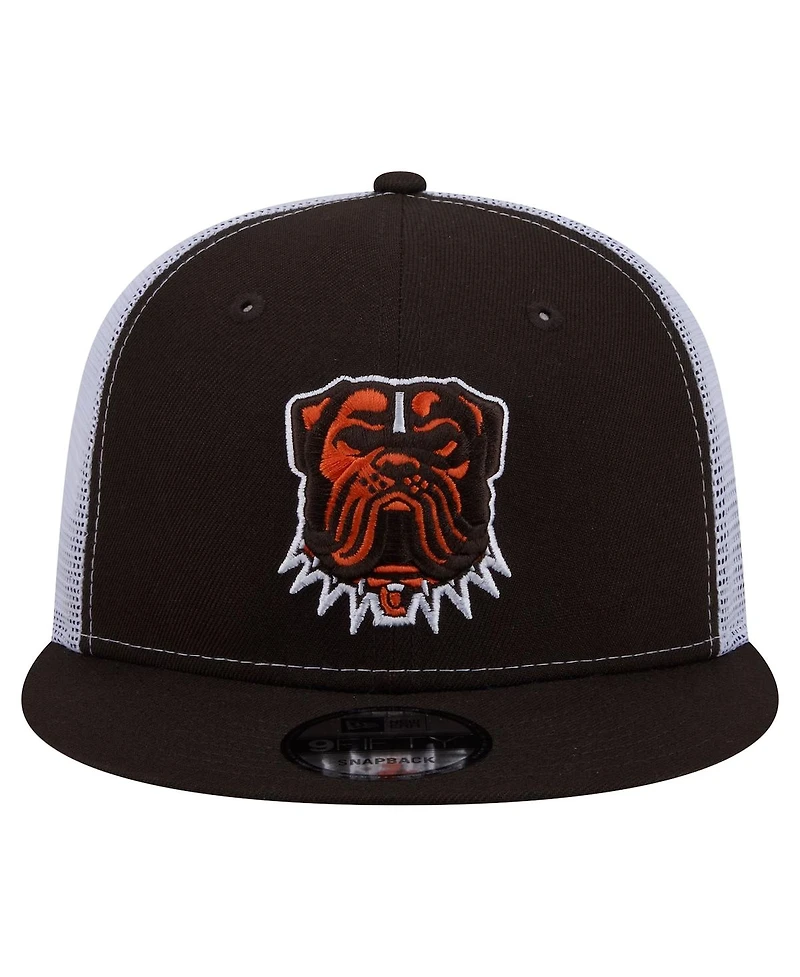 New Era Men's Brown Cleveland Browns Core Team 9FIFTY Trucker Snapback Hat