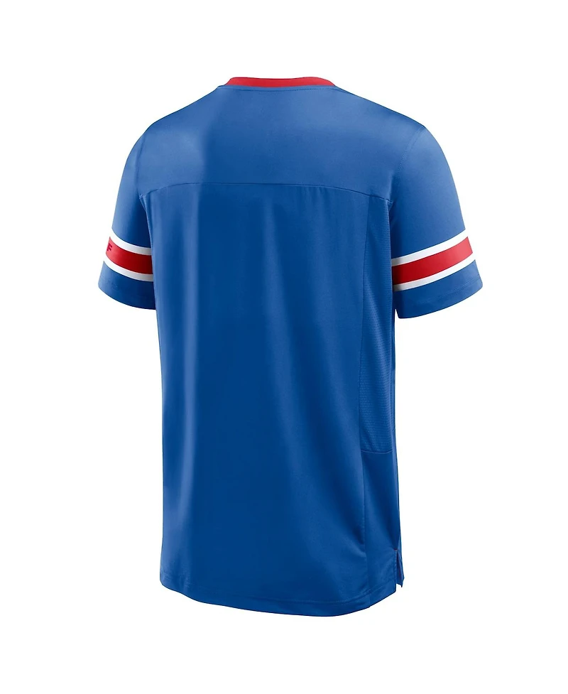 Fanatics Men's Royal Buffalo Bills Hometown Premium Hashmark V-Neck T-Shirt