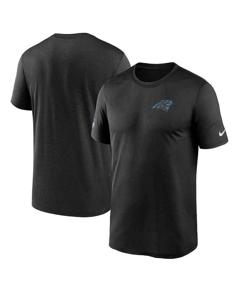 Nike Men's Black Carolina Panthers Sideline Legend Small Logo Dri-fit T-Shirt