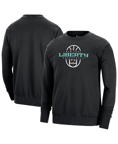Nike Men's and Women's Black New York Liberty 2026 On-Court Practice Dri-fit Sweatshirt