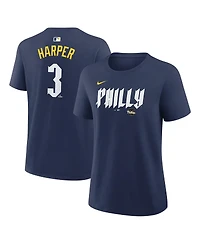 Nike Women's Bryce Harper Navy Philadelphia Phillies City Connect Name Number T-Shirt