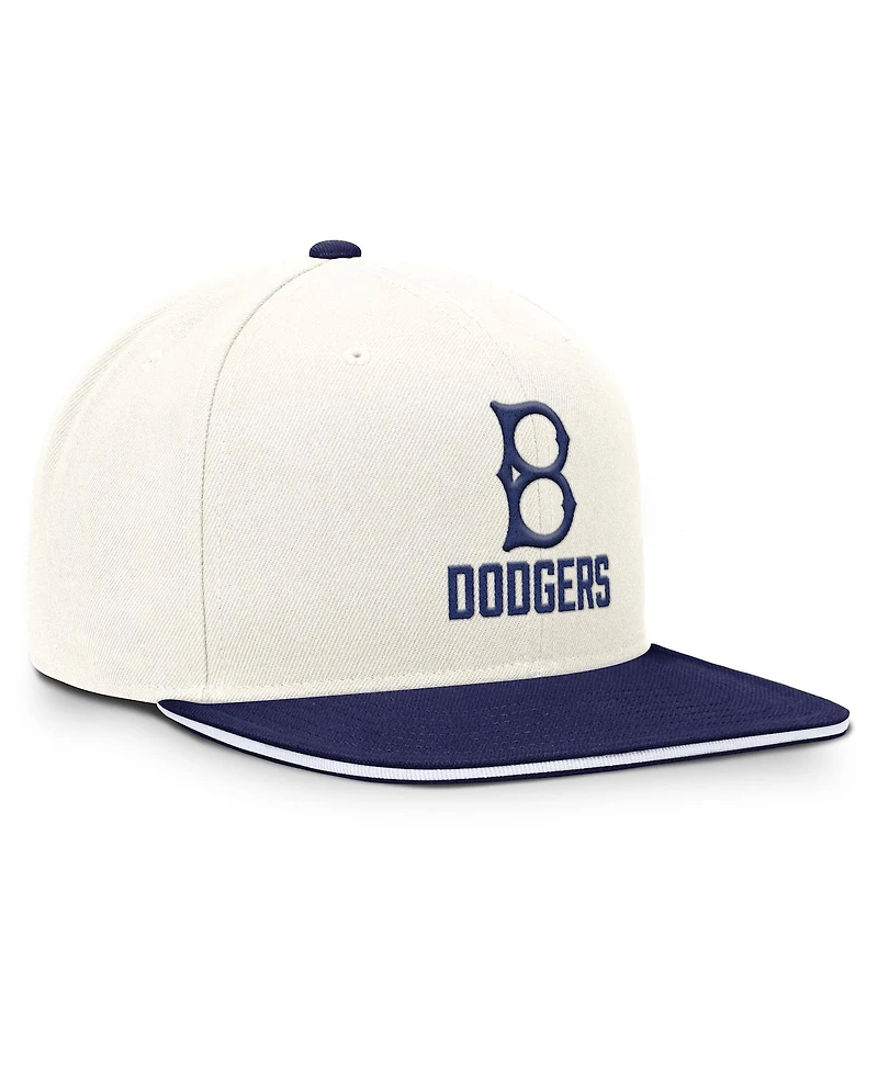 Nike Men's Cream/Royal Brooklyn Dodgers Cooperstown Pro Dri-fit Snapback Hat