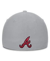 Nike Men's Gray Atlanta Braves Primetime Rise Dri-fit Flex Hat