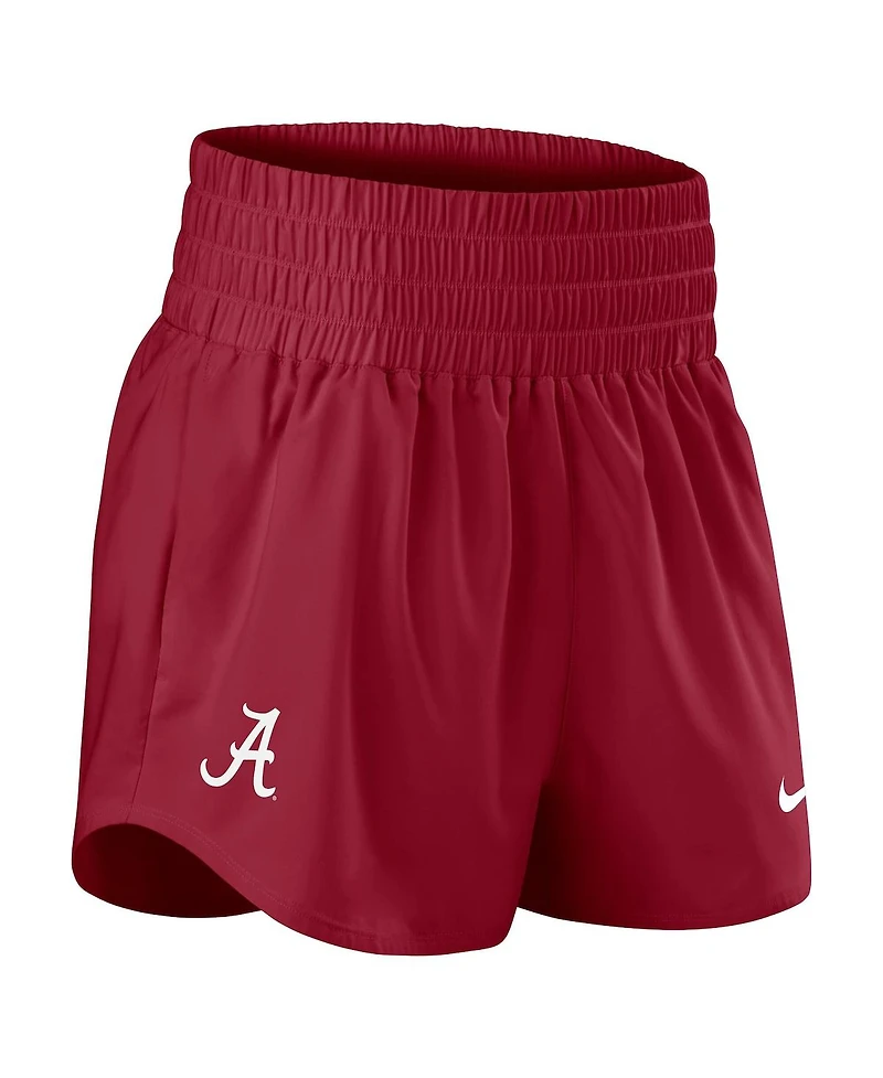 Nike Women's Crimson Alabama Tide Performance One Dri-fit High-Rise Shorts