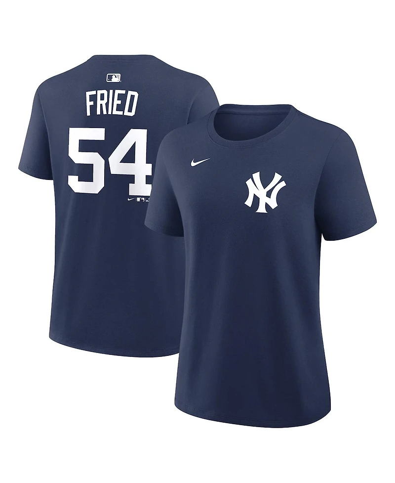 Nike Women's Max Fried Navy New York Yankees Name Number T-Shirt