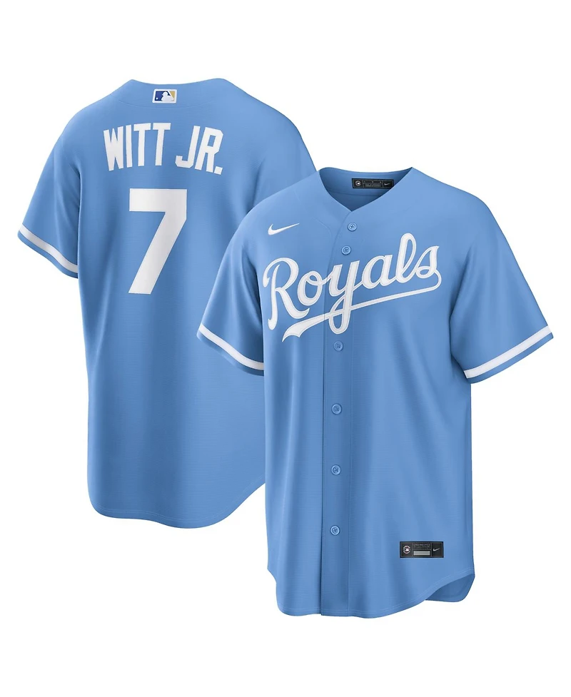 Nike Men's Bobby Witt Jr. Light Blue Kansas City Royals Alternate Replica Jersey