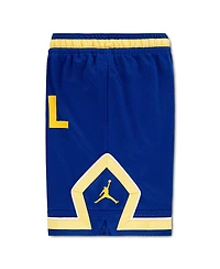 Jordan Big Boys and Girls Royal Brazil National Team Mesh Demand Dri-fit Shorts