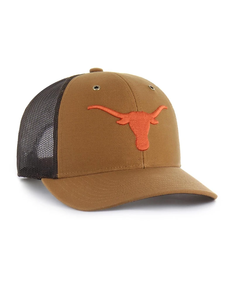 '47 Brand X Carhartt Men's and Women's Brown Texas Longhorns Trucker Adjustable Hat