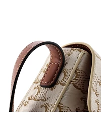 Pre-Owned Celine Triomphe East-West Shoulder Bag Triomphe Coated Canvas