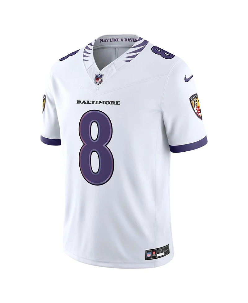 Nike Men's Lamar Jackson White Baltimore Ravens Vapor F.u.s.e. Sewn Down Limited Jersey