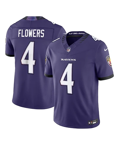 Nike Men's Zay Flowers Purple Baltimore Ravens Vapor F.u.s.e. Sewn Down Limited Jersey