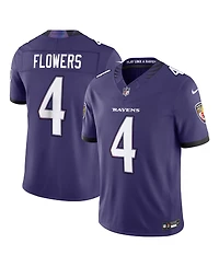 Nike Men's Zay Flowers Purple Baltimore Ravens Vapor F.u.s.e. Sewn Down Limited Jersey