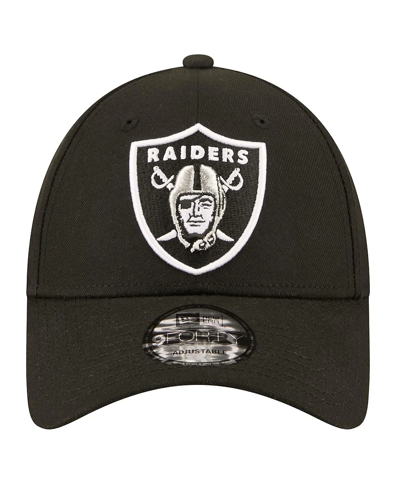 New Era Men's Black Las Vegas Raiders Core Team 9FORTY Adjustable Hat
