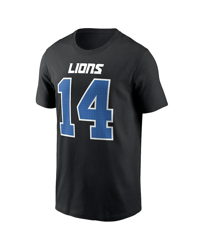 Nike Men's Amon-Ra St. Brown Black Detroit Lions Carbon Name Number T-Shirt