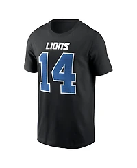 Nike Men's Amon-Ra St. Brown Black Detroit Lions Carbon Name Number T-Shirt