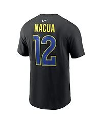 Nike Men's Puka Nacua Black Los Angeles Rams Carbon Name Number T-Shirt