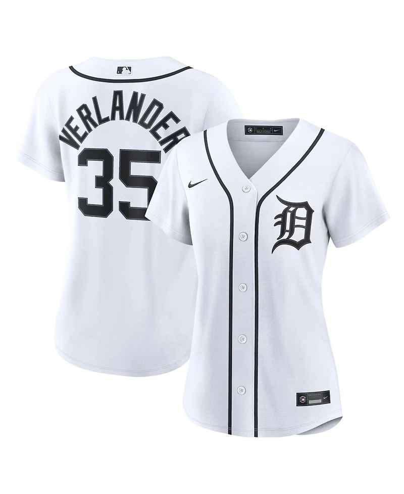 Nike Women's Justin Verlander White Detroit Tigers Home Replica Jersey
