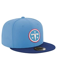 New Era Men's Light Blue/Navy Tennessee Titans Primary Logo 9FIFTY Snapback Hat