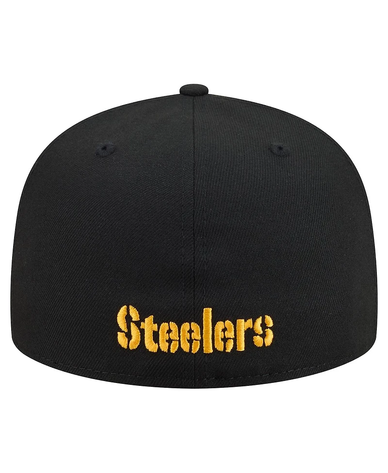 New Era Men's Black Pittsburgh Steelers 59FIFTY Fitted Hat
