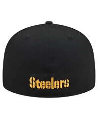 New Era Men's Black Pittsburgh Steelers 59FIFTY Fitted Hat