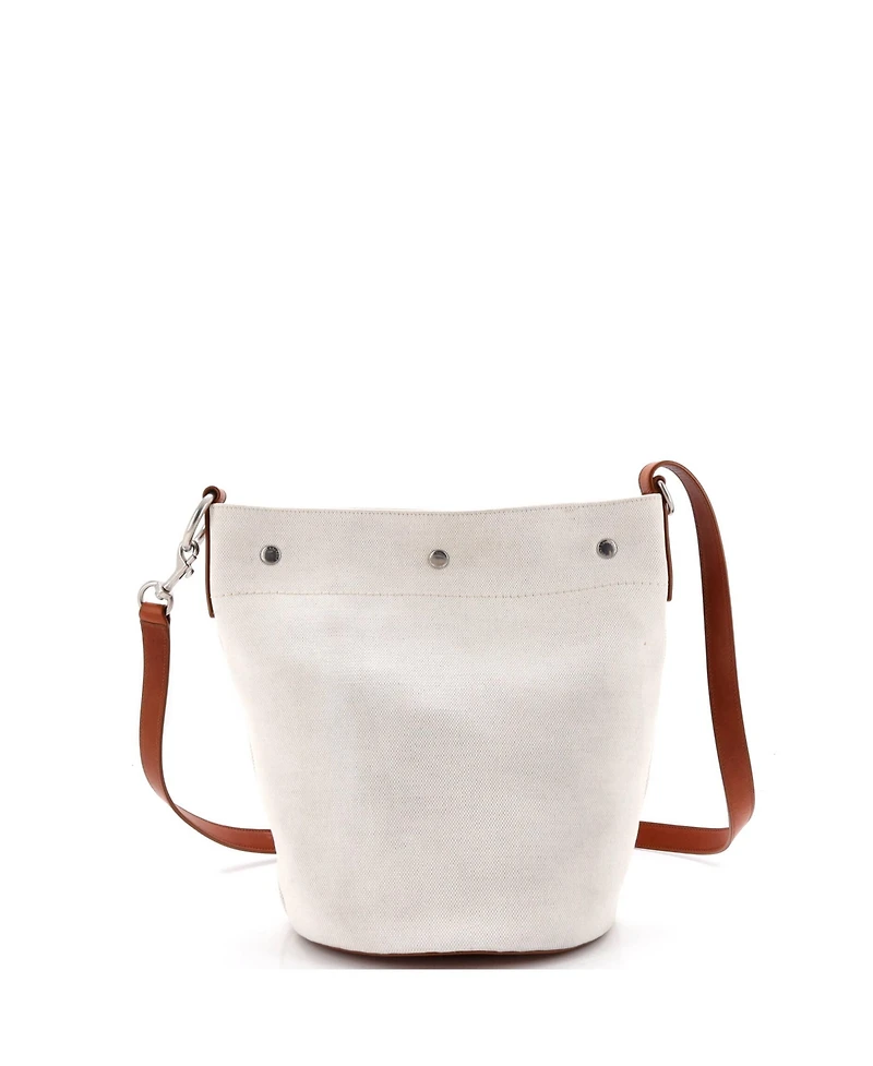 Pre-Owned Saint Laurent Rive Gauche Bucket Bag Canvas
