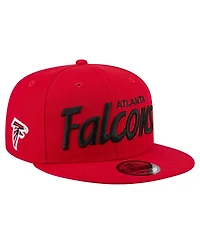 New Era Men's Red Atlanta Falcons Core Team Script 9FIFTY Snapback Hat