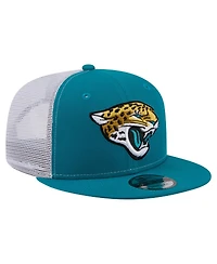 New Era Men's Teal Jacksonville Jaguars Core Team 9FIFTY Trucker Snapback Hat