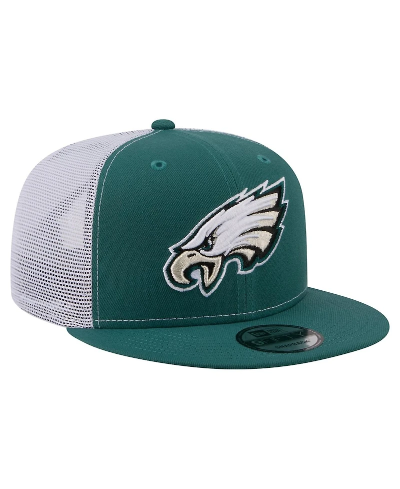 New Era Men's Midnight Green Philadelphia Eagles Core Team 9FIFTY Trucker Snapback Hat
