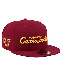 New Era Men's Burgundy Washington Commanders Core Team Script 9FIFTY Snapback Hat