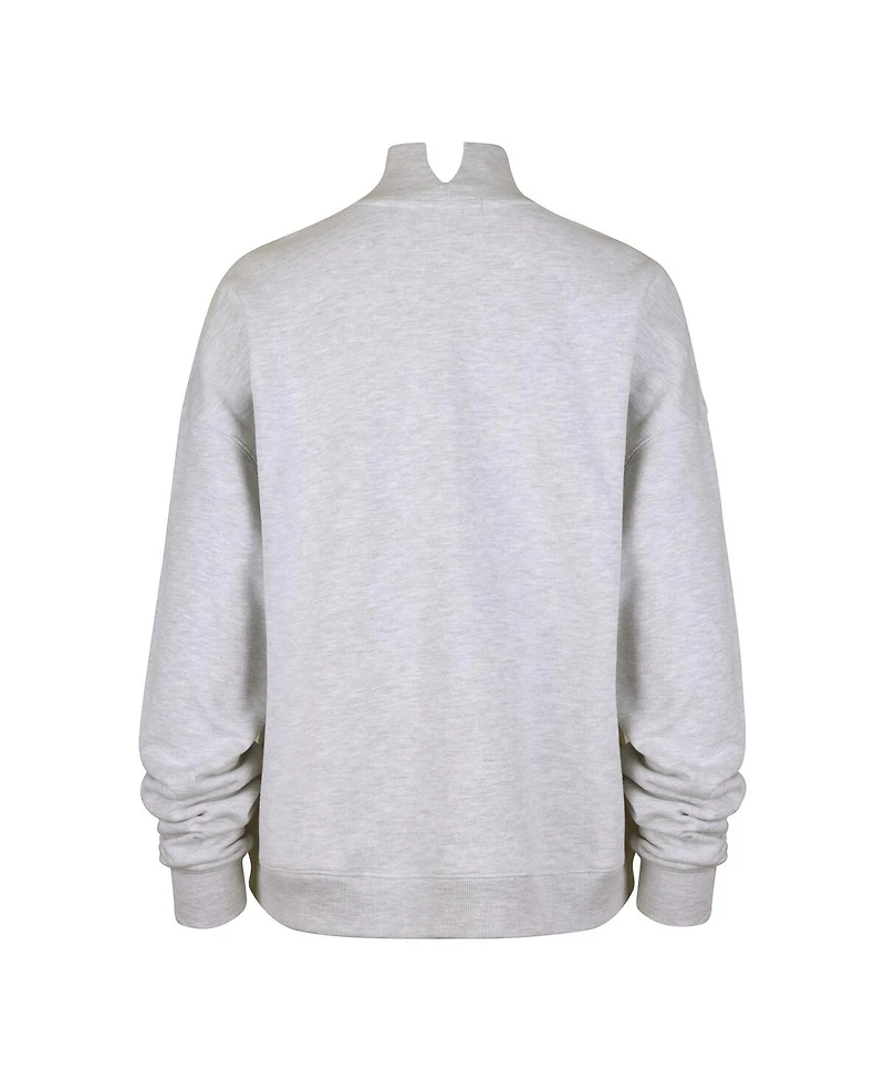 '47 Brand Women's Gray UConn Huskies Laurel Arch Mock Neck Sweatshirt