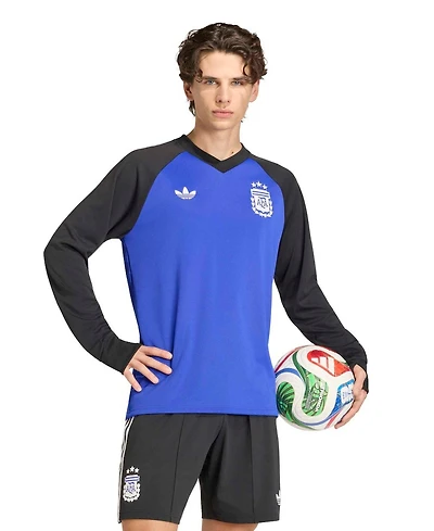 Adidas Men's Blue Argentina National Team 2026 Long Sleeve Pre-Match Top