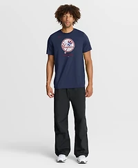 Nike Men's Navy New York Yankees Tri-Blend Logo T-Shirt