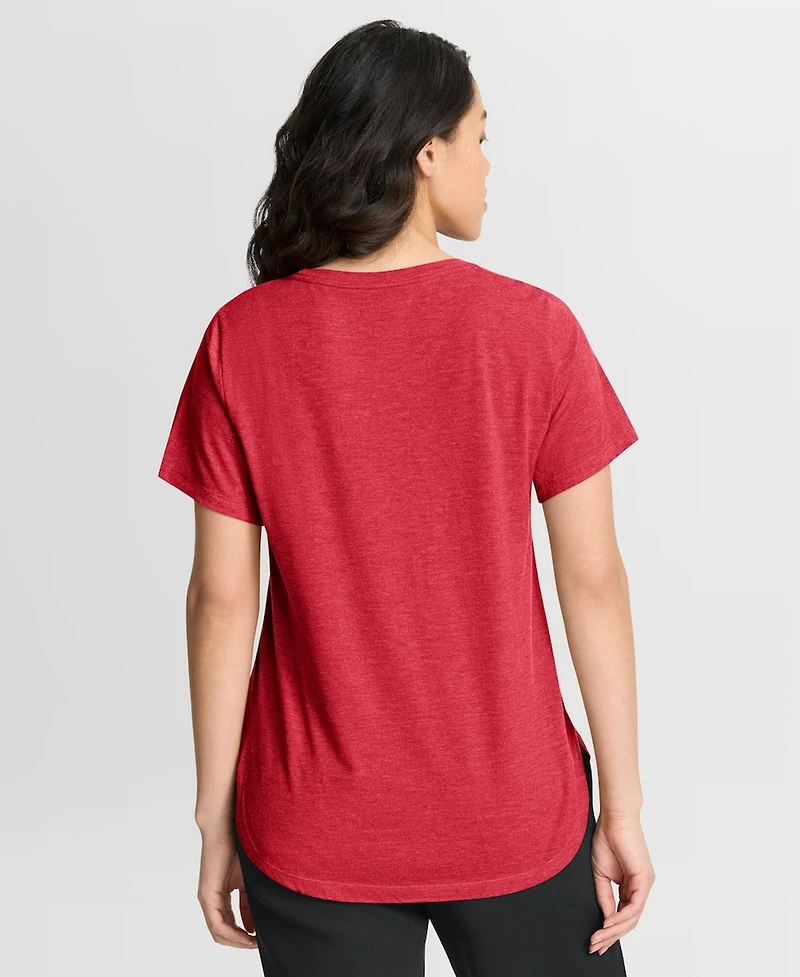 Nike Women's Heather Red St. Louis Cardinals Arched Tri-Blend T-Shirt