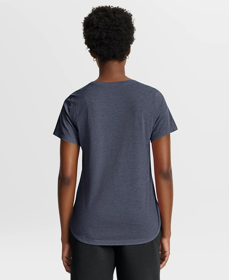 Nike Women's Heather Navy New York Yankees Arched Tri-Blend T-Shirt