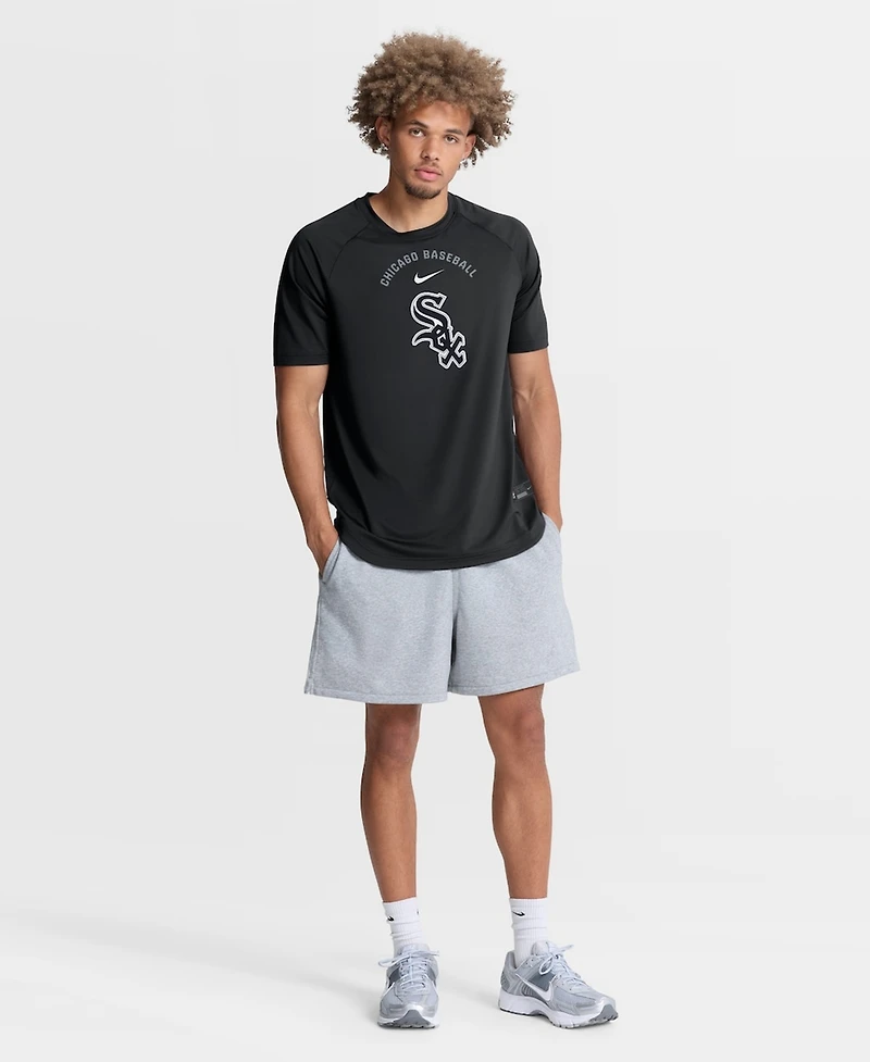 Nike Men's Black Chicago White Sox Authentic Collection Batting Practice Pre-Game Raglan Dri-fit Top