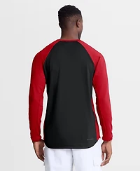 Nike Men's Black Cincinnati Reds Authentic Collection Raglan Dri-fit Sweatshirt