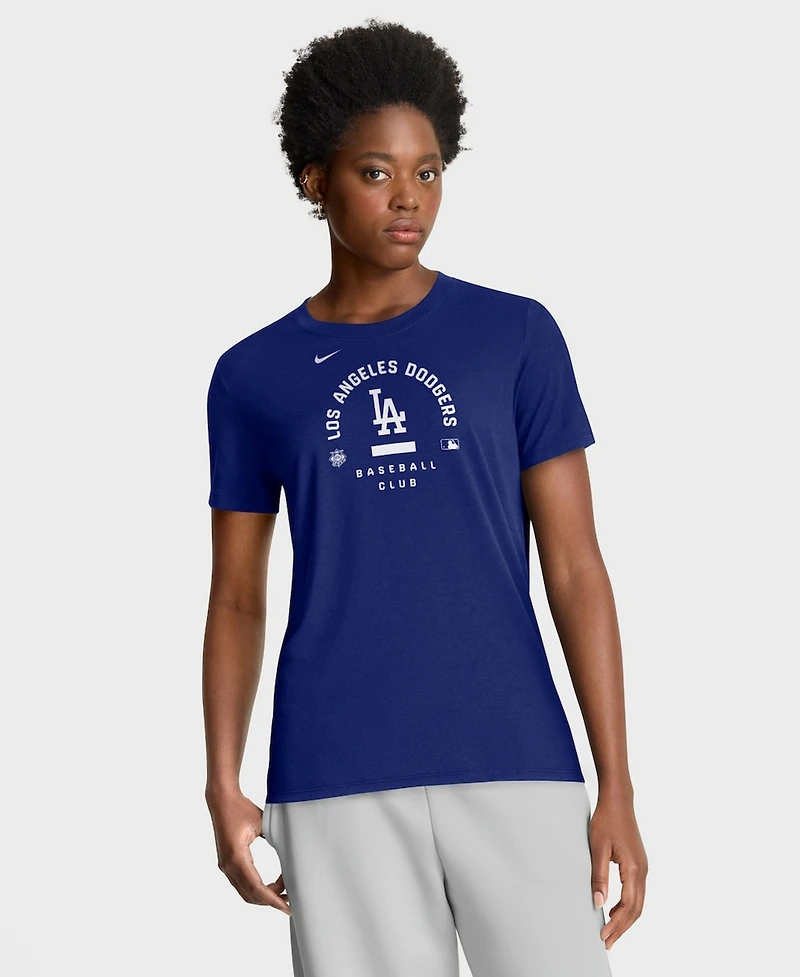 Nike Women's Royal Los Angeles Dodgers Authentic Collection Early Work Tri-Blend Dri-fit T-Shirt