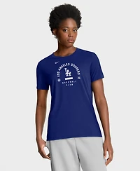 Nike Women's Royal Los Angeles Dodgers Authentic Collection Early Work Tri-Blend Dri-fit T-Shirt