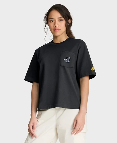 Nike Women's Black Iowa Hawkeyes Legacy Pocket Boxy T-Shirt