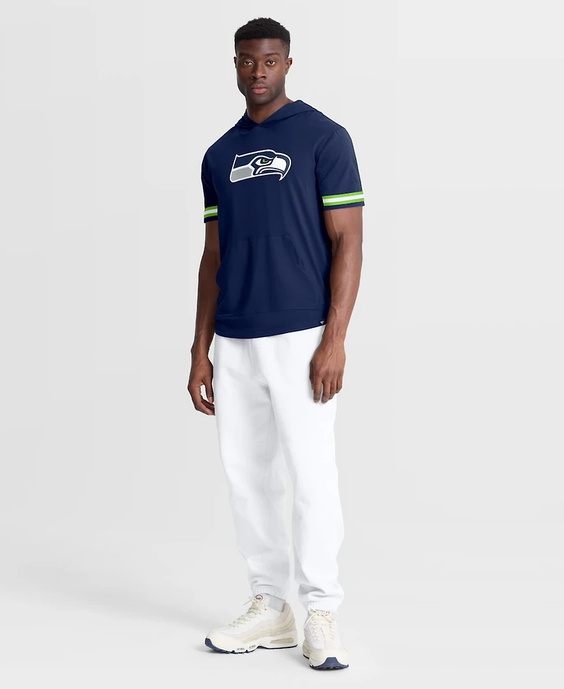 Fanatics Men's College Navy Seattle Seahawks Optimal Play Short Sleeve Hooded T-Shirt