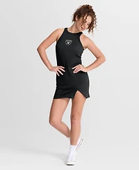 Fanatics Women's Black Las Vegas Raiders Push Beyond Tri-Blend Ribbed Sleeveless Dress