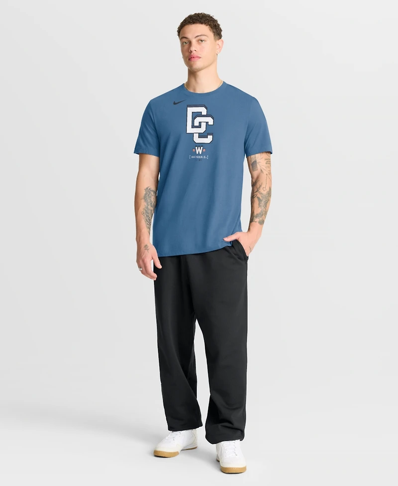 Nike Men's Navy Washington Nationals City Connect Large Logo T-Shirt