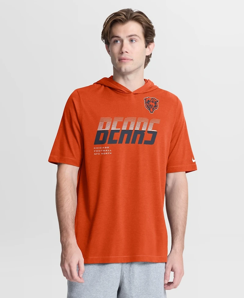 Nike Men's Orange Chicago Bears Tri-Blend Hooded T-Shirt