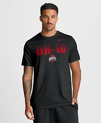 Nike Men's Black Ohio State Buckeyes Primetime Legend Kinetic Mantra Dri-fit T-Shirt