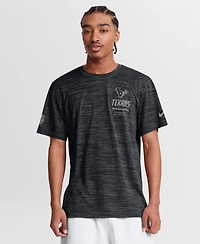 Nike Men's Gray Houston Texans Sideline Double Covered Dri-fit Velocity T-Shirt