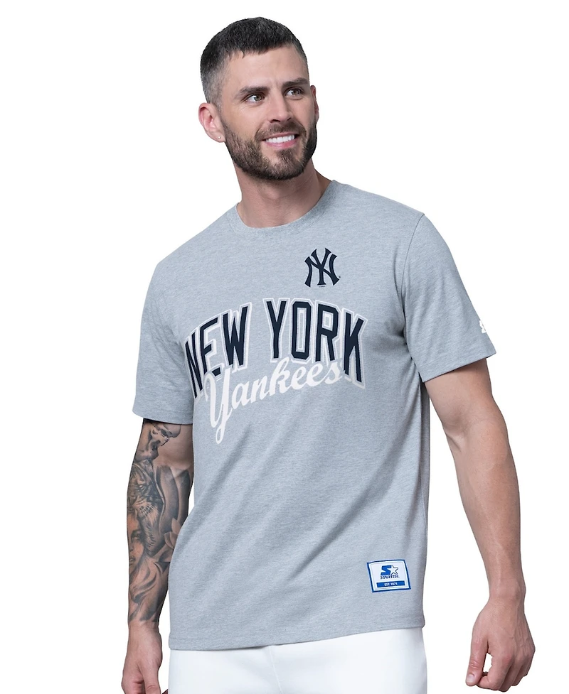 Starter Men's Navy/Heather Gray New York Yankees Two-Pack T-Shirt Set