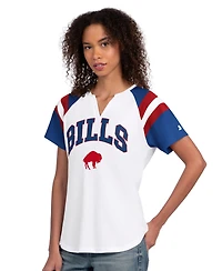 Starter Women's White Buffalo Bills Game On Notch Neck T-Shirt