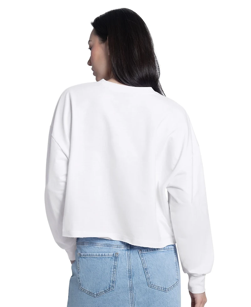 G-iii 4Her by Carl Banks Women's White Houston Astros Bleachers Cropped Pullover Sweatshirt