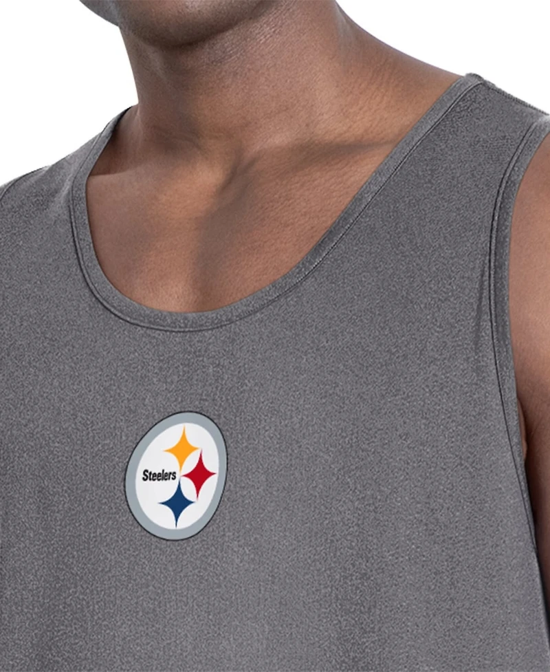 Msx by Michael Strahan Men's Charcoal Pittsburgh Steelers Energy Tank Top