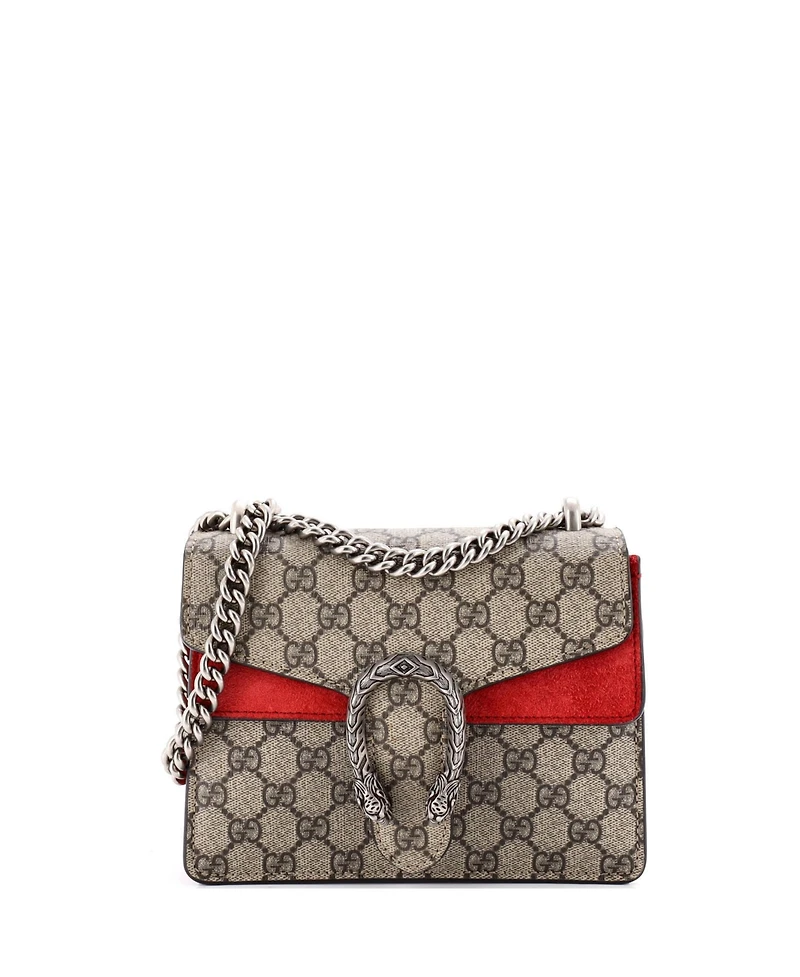 Pre-Owned Gucci Mini Dionysus Bag Gg Coated Canvas
